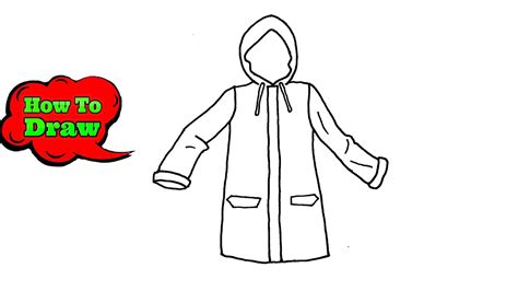 Raincoat Pencil Drawing