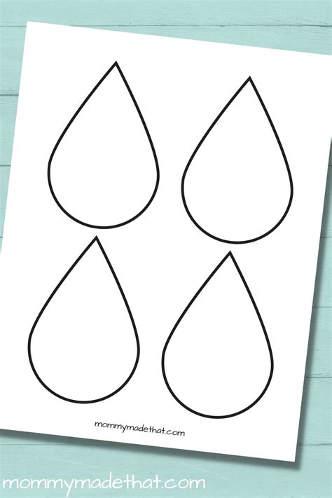 Raindrop Writing Template ClipArt Best