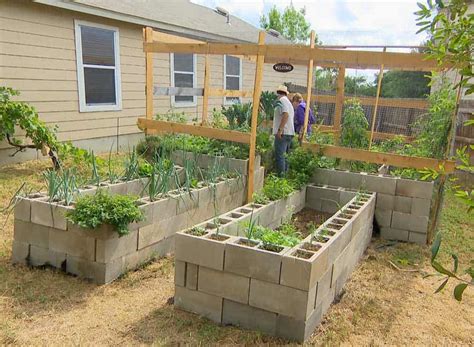 Raised Bed Using Cinder Blocks