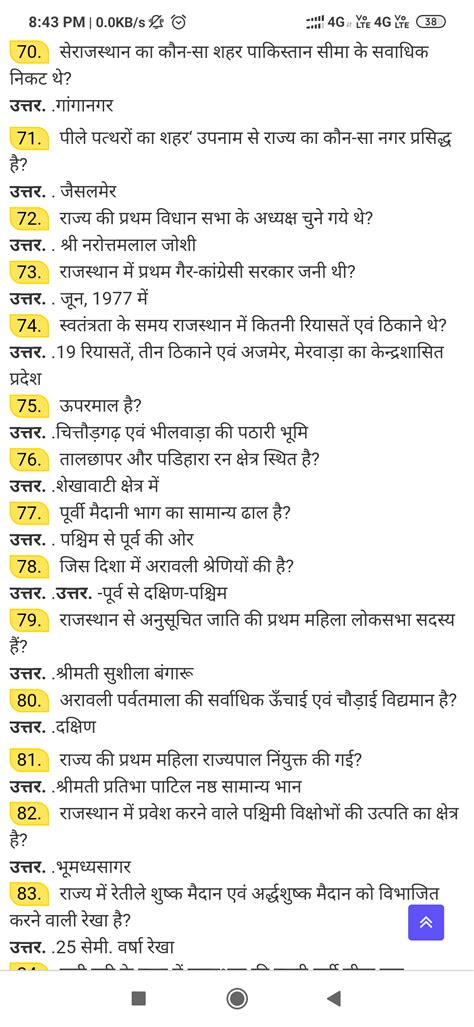 rajasthan gk question in hindi test