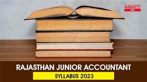 rajasthan junior accountant syllabus books