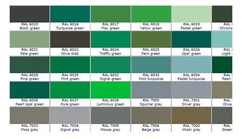 RAL color for painting metal. | Green | Pinterest | Ral colours and
