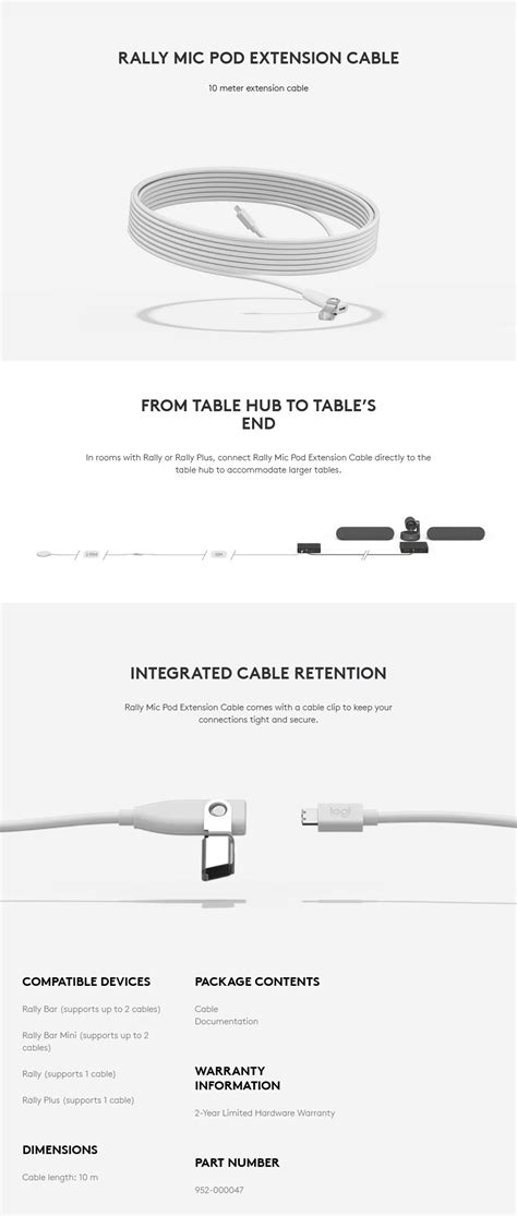 Rally Mic Pod Cable Length