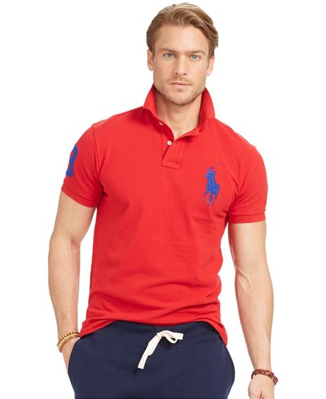 Lyst Polo Ralph Lauren Heathered Polo Shirt in Blue for Men