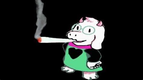 ralsei with a blunt