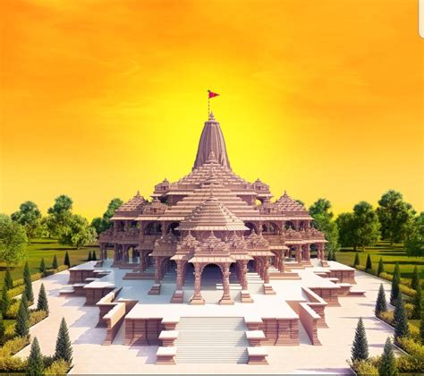 ram mandir ayodhya illustration