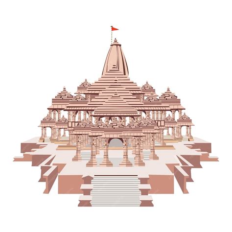 ram mandir ayodhya vector