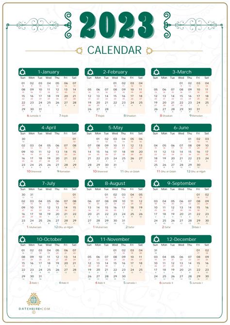 ramadan hijri calendar 2023