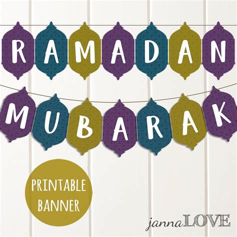 ramadan mubarak banner printable free