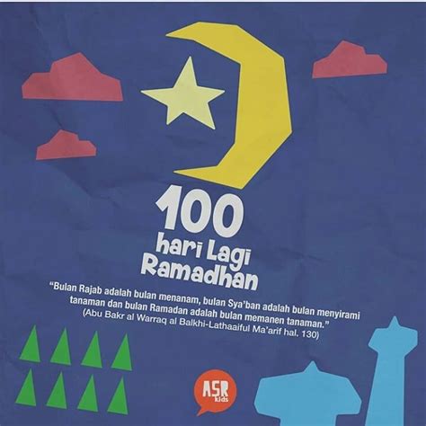 Bulan puasa Ramadhan 2018 1439H 100 hari lagi Foto Dakwah