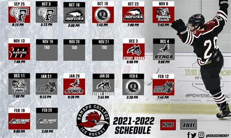 ramapo college ice hockey schedule