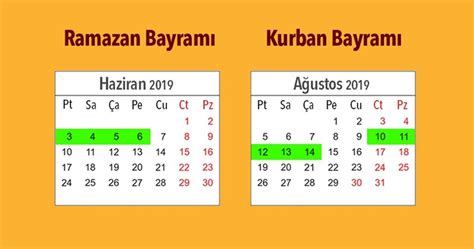 ramazan bayramı tatili ne zaman