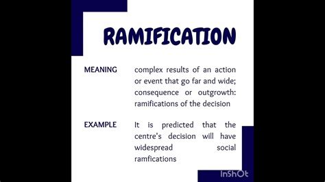 ramifications meaning in telugu