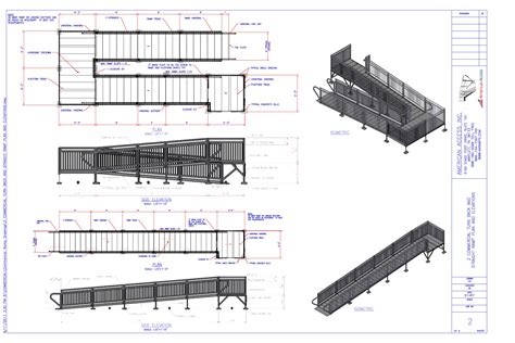 Ramp with landings. Notes Clear Width (§405.5) 36” min. (between