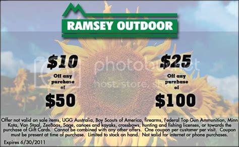 ramsey outdoor coupons discounts