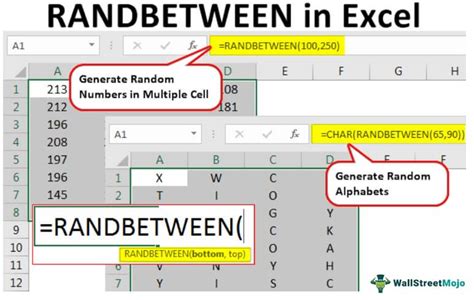 Randbetween Function in Excel