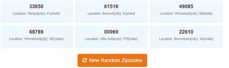 random 5 digit zip code