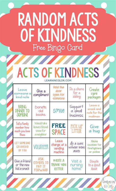 random acts of kindness for kids pdf