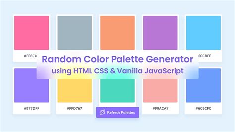 Random Color Palette Generator Javascript