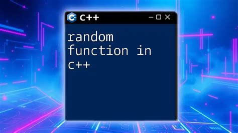 Random Function Generator In C++