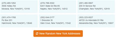 random street address with zip code