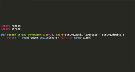 Random String Generator In Python