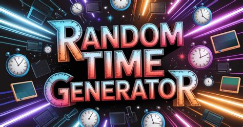 Random Time Generator Analogue Clock