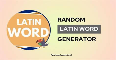 random word generator for latin words