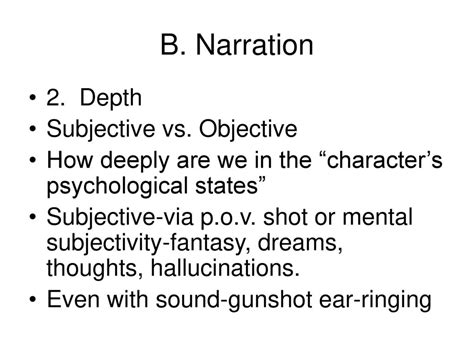 Range And Depth Of Narration