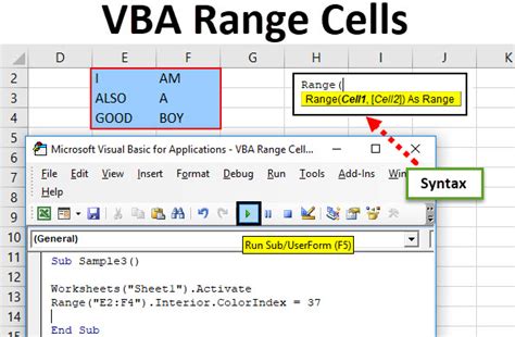 range data type in excel vba