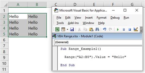Range Excel Syntax