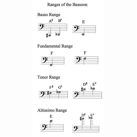 Range Of Bassoon