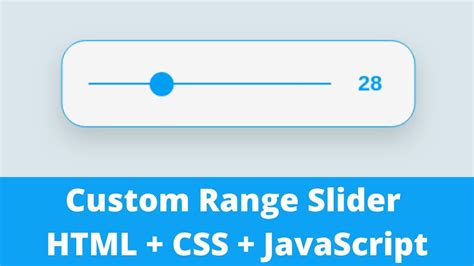 Range Slider Using Html Css And Javascript By Coding Torque
