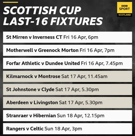 rangers fc fixtures scottish cup