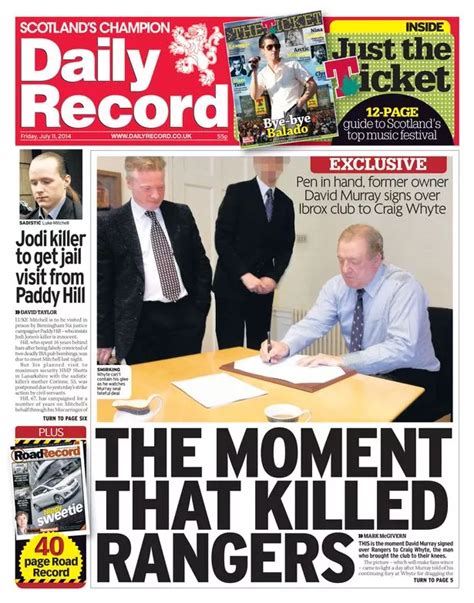 rangers news daily record