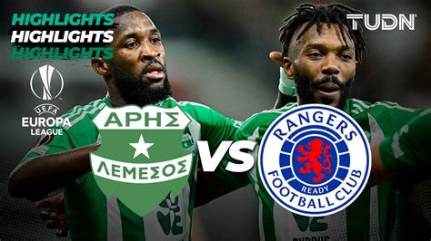 rangers vs aris limassol highlights