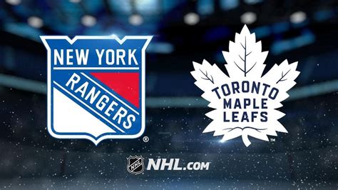 rangers vs maple leafs score