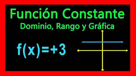 EJEMPLOS, Grafica, Dominio y Rango de la Función Constante Fhybea
