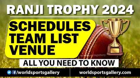 ranji trophy match schedule