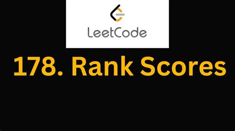 rank scores leetcode