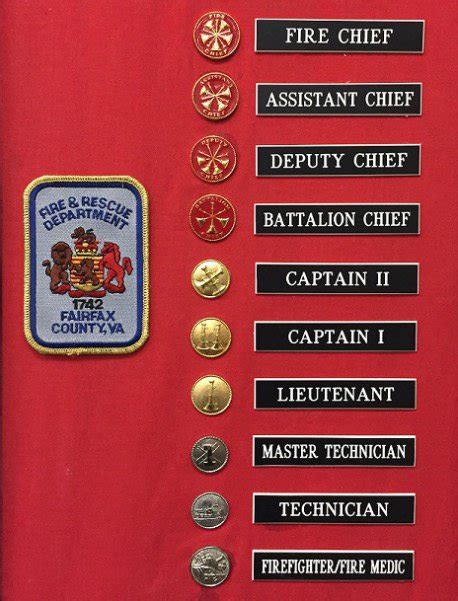 ranks in the fire department