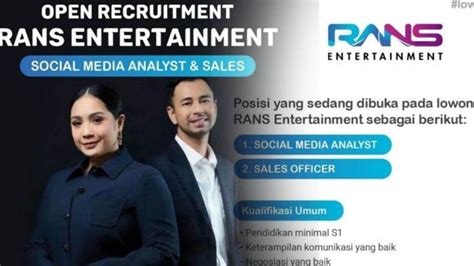 Lowongan Kerja PT RNR Film Internasional (RANS Entertainment