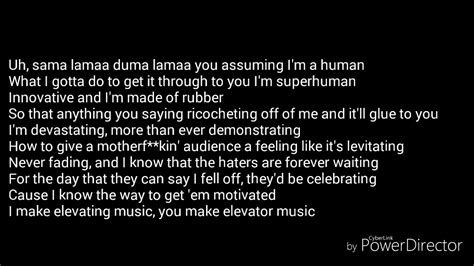 rap god lyrics clean version