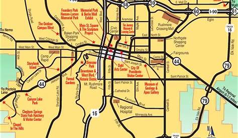 Click for Detailed Mount Rushmore Area Map Road trip