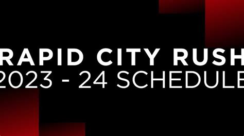 rapid city rush game schedule