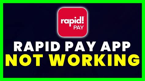 rapid paycard not working