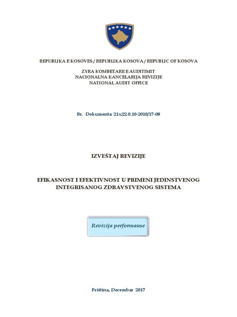 raporti i auditimit per kosoven