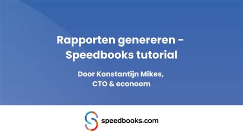 rapporten genereren