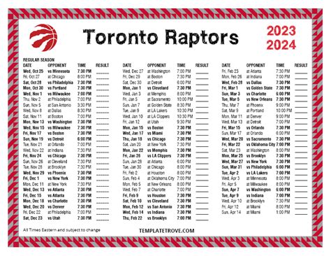 raptors schedule 2023 2024