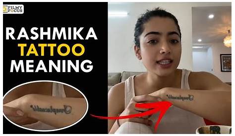 Rashmika Hand Tattoo Name Mandanna On TATTOO